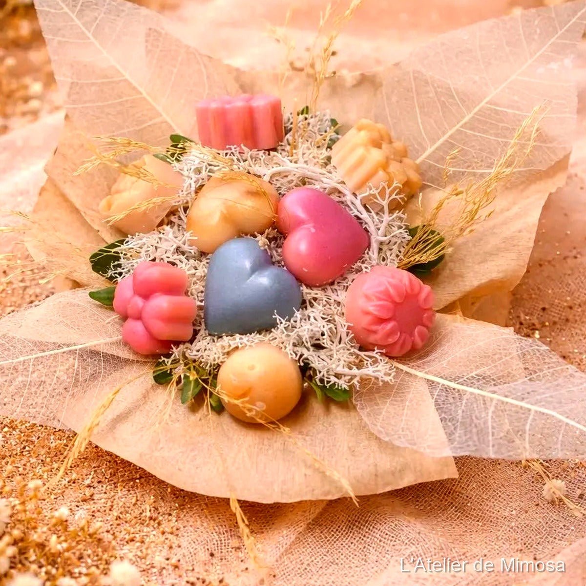 Mini bouquet fondants parfumés artisanal cadeau L'Atelier de Mimosa