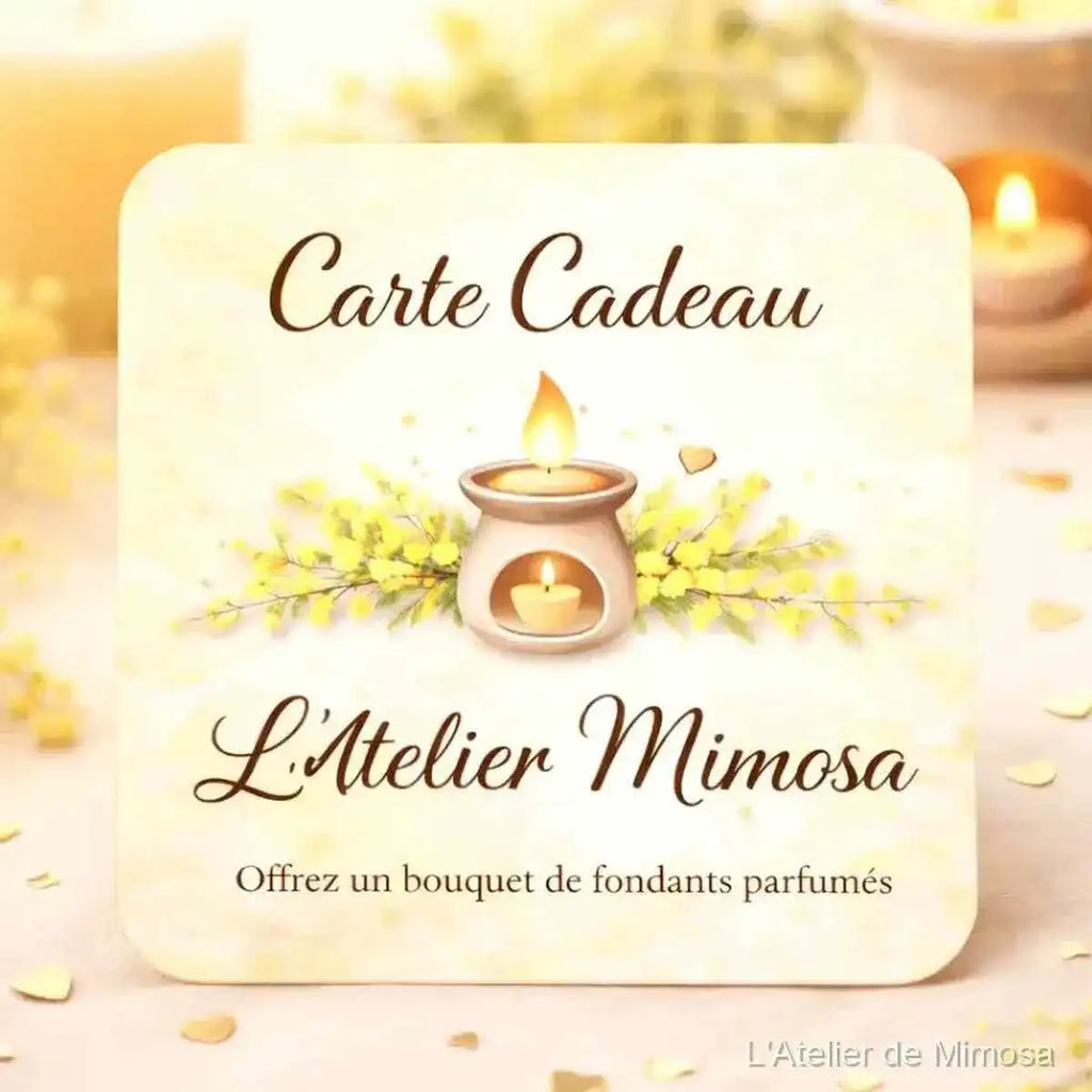Carte cadeau fondants parfumés L'Atelier de Mimosa