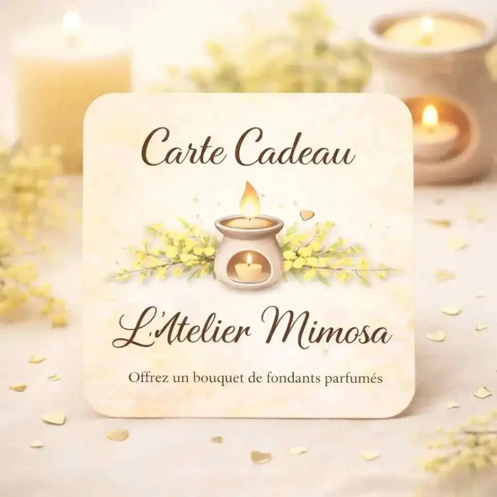 Carte cadeau fondants parfumés L'Atelier de Mimosa