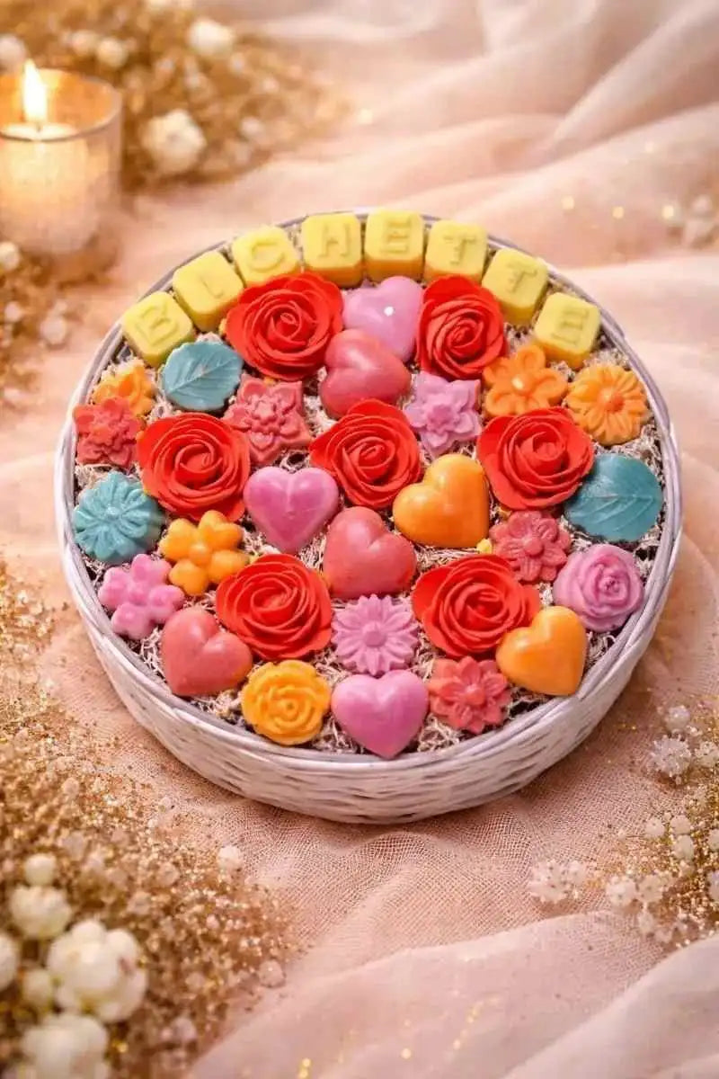 Coffret fondants parfumés Bichette, décoration artisanale douce