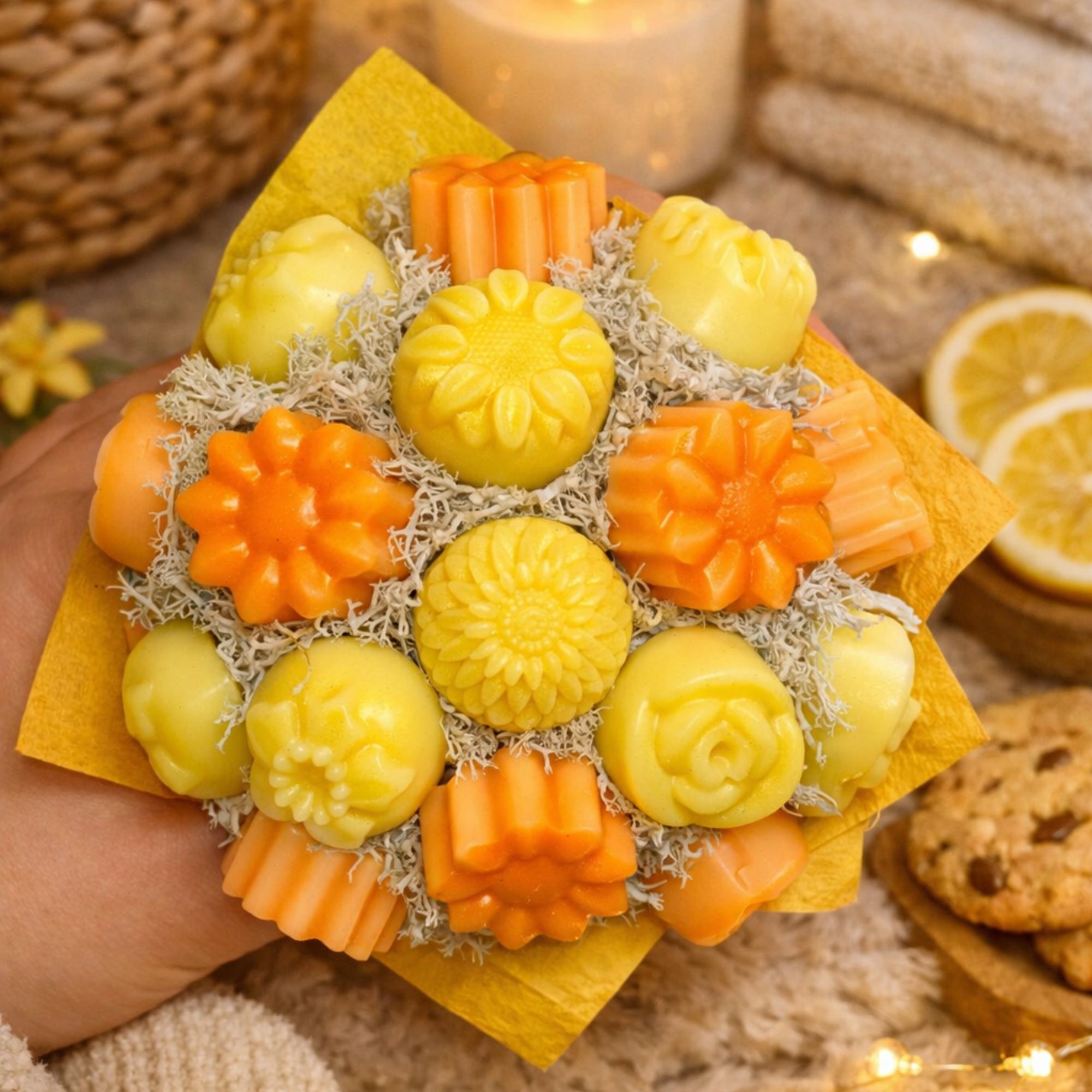 Mini Bouquet Fondants Parfumés Agrumes – Fondants Parfumés Artisanaux L'Atelier de Mimosa