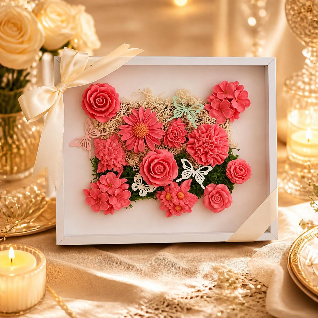 Cadre floral de fondants en idée cadeau