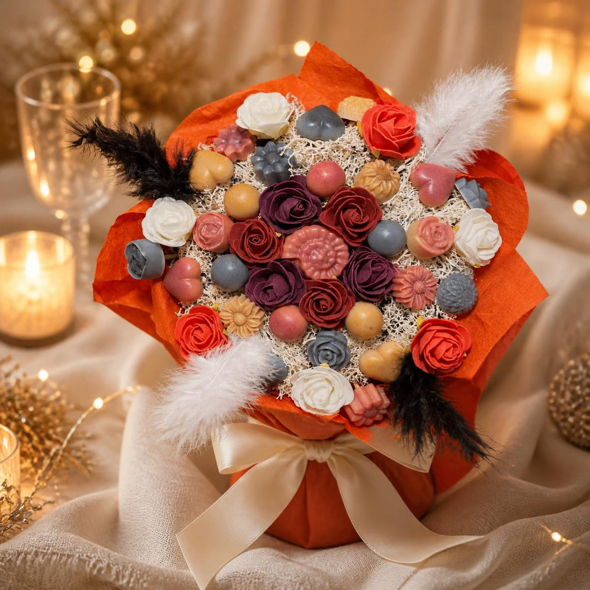 Bouquet de fondants parfumés Élégance en idée cadeau
