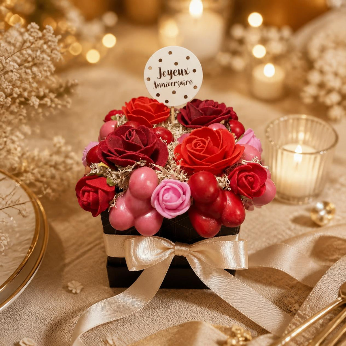 Box EVJF fondants et roses en cadeau