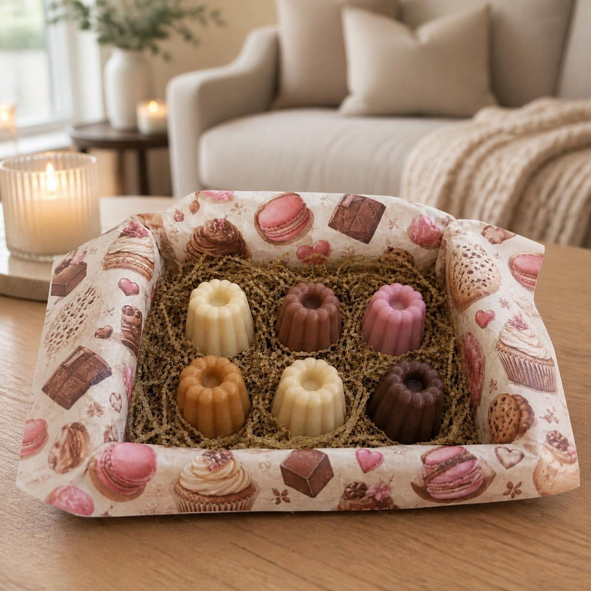 Coffret Découverte Gourmandise dans un salon
