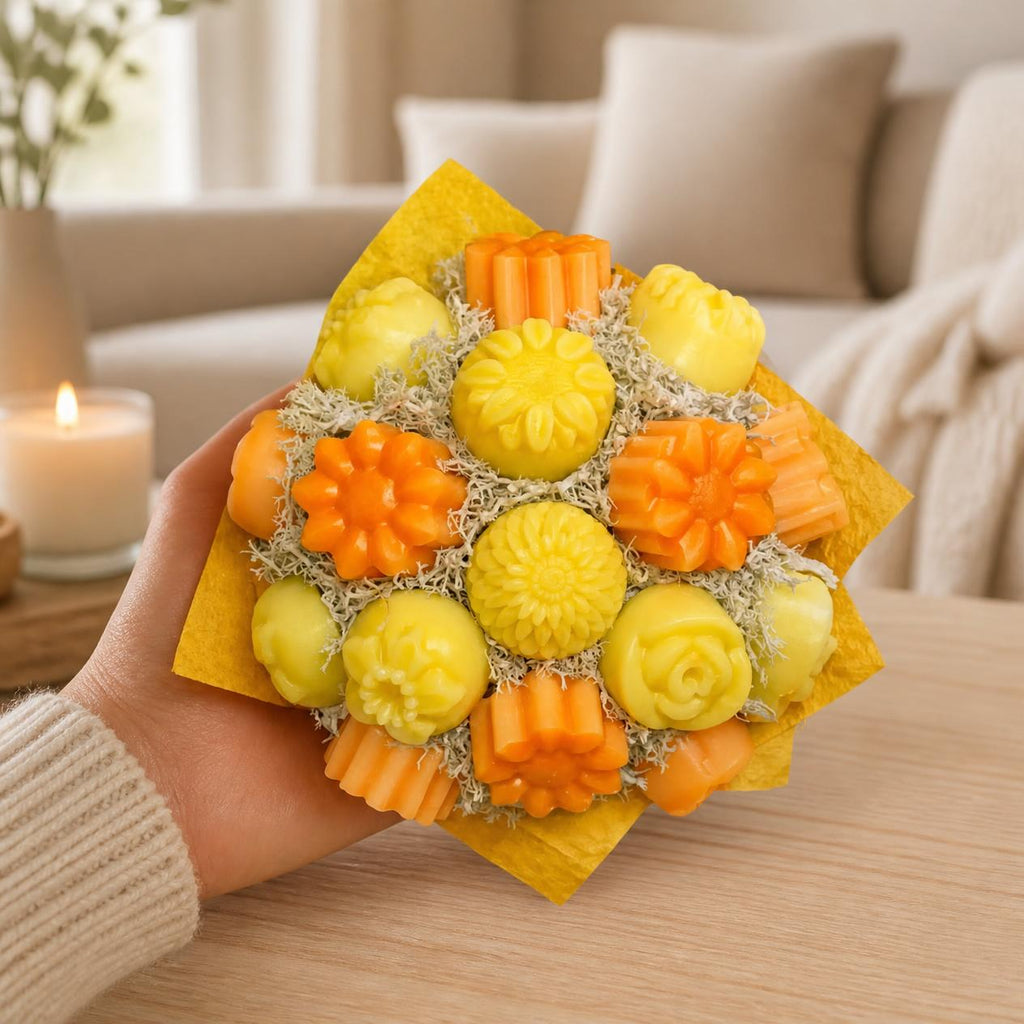 Mini bouquet de fondants Agrumes dans un salon