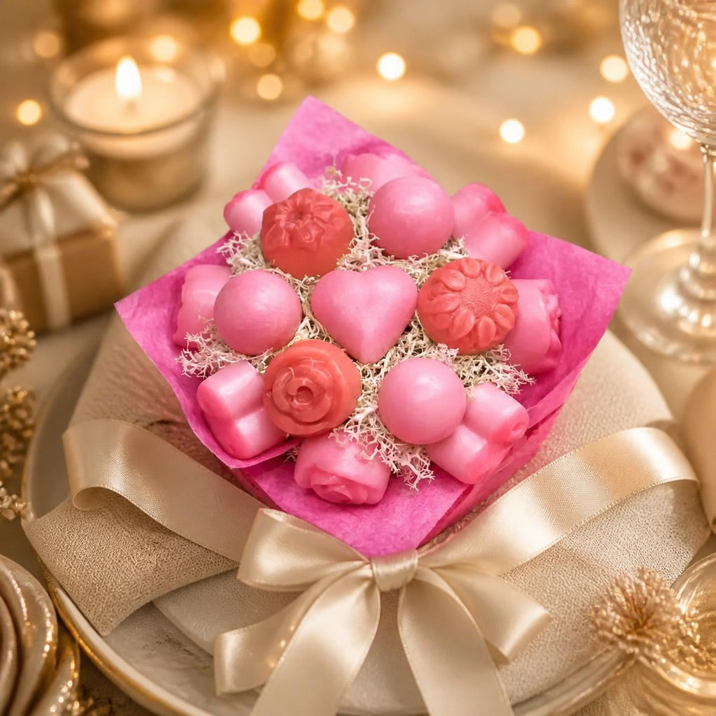 Mini bouquet de fondants Rose en idée cadeau