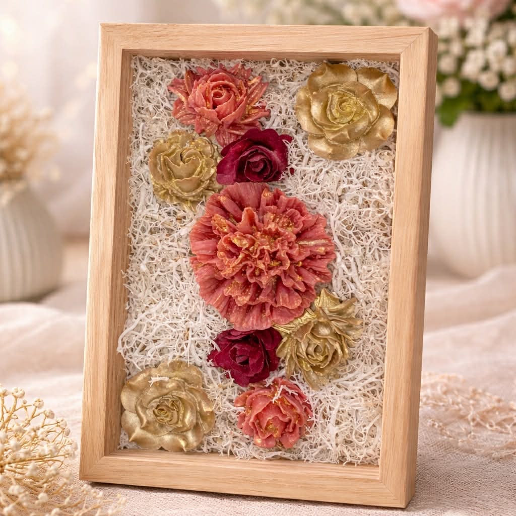Cadre Floral de Fondants Parfumés – Décoration Parfumée Artisanale L'Atelier de Mimosa